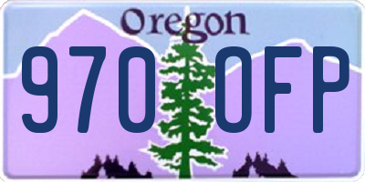 OR license plate 970OFP