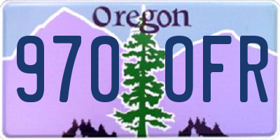 OR license plate 970OFR