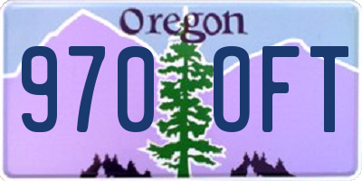 OR license plate 970OFT