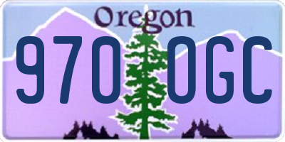 OR license plate 970OGC