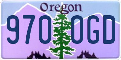 OR license plate 970OGD