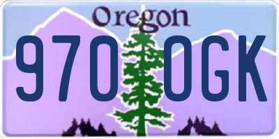 OR license plate 970OGK