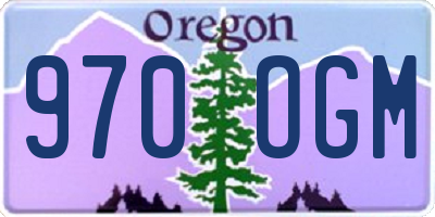 OR license plate 970OGM