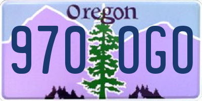 OR license plate 970OGO