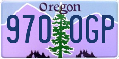 OR license plate 970OGP