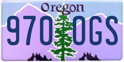 OR license plate 970OGS