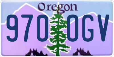 OR license plate 970OGV
