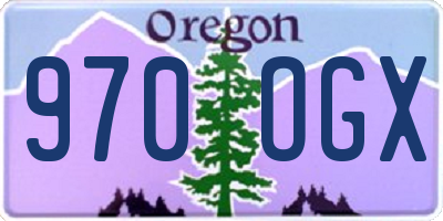 OR license plate 970OGX