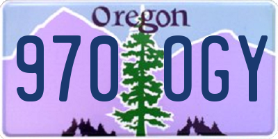 OR license plate 970OGY
