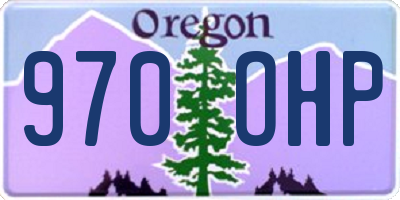 OR license plate 970OHP