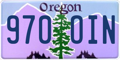 OR license plate 970OIN