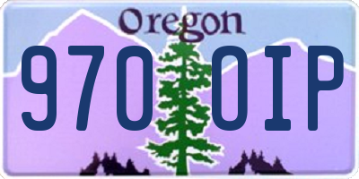 OR license plate 970OIP