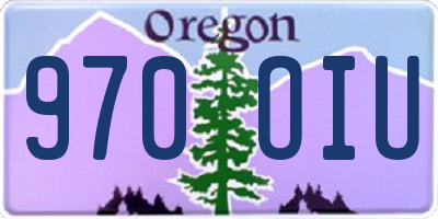 OR license plate 970OIU