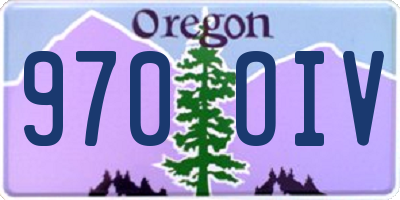 OR license plate 970OIV