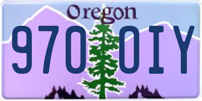 OR license plate 970OIY