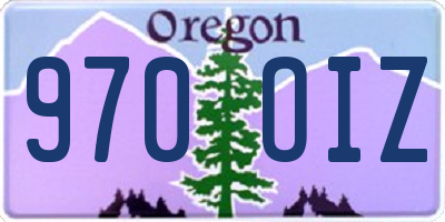 OR license plate 970OIZ