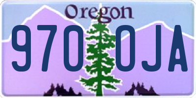 OR license plate 970OJA