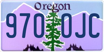 OR license plate 970OJC