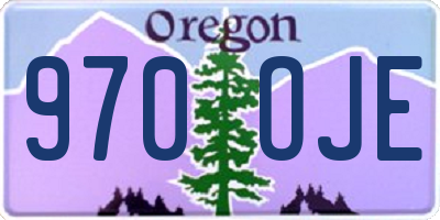 OR license plate 970OJE