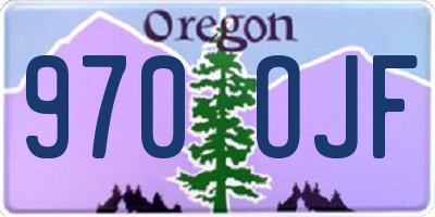 OR license plate 970OJF