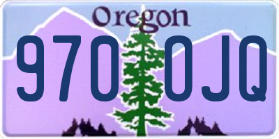 OR license plate 970OJQ
