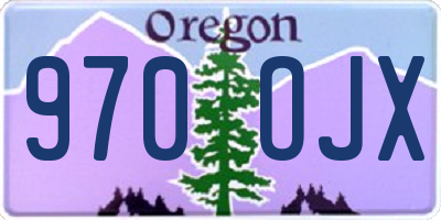 OR license plate 970OJX