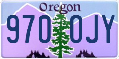 OR license plate 970OJY