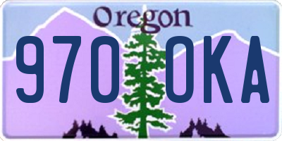 OR license plate 970OKA
