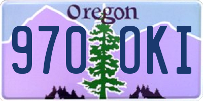 OR license plate 970OKI