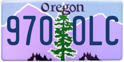 OR license plate 970OLC