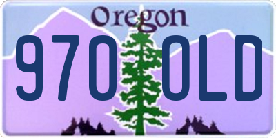 OR license plate 970OLD