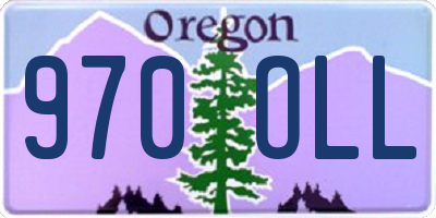 OR license plate 970OLL