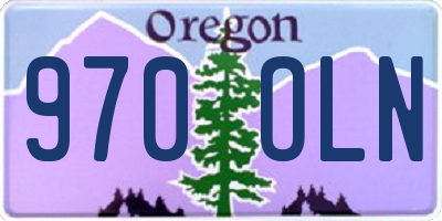 OR license plate 970OLN