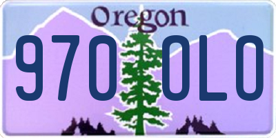 OR license plate 970OLO