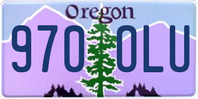 OR license plate 970OLU