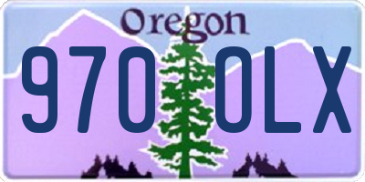 OR license plate 970OLX