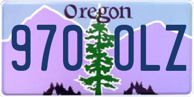 OR license plate 970OLZ