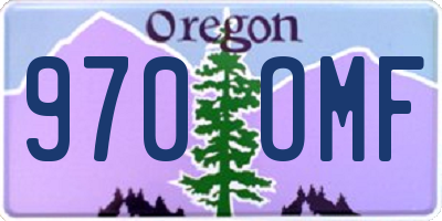 OR license plate 970OMF