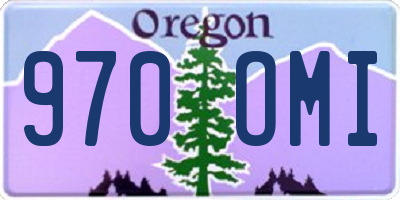 OR license plate 970OMI