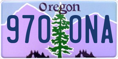 OR license plate 970ONA