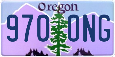 OR license plate 970ONG