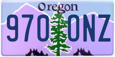 OR license plate 970ONZ