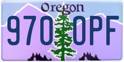 OR license plate 970OPF