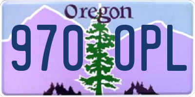 OR license plate 970OPL