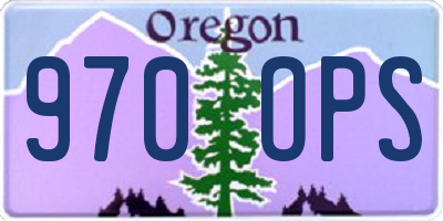 OR license plate 970OPS