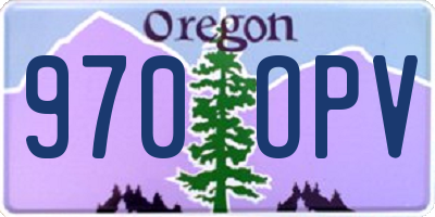OR license plate 970OPV