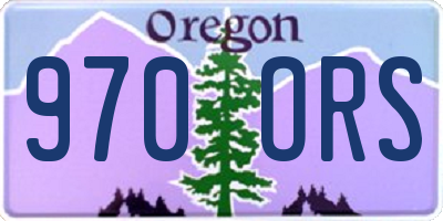 OR license plate 970ORS