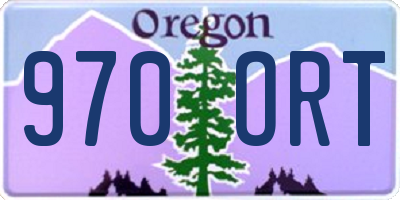 OR license plate 970ORT