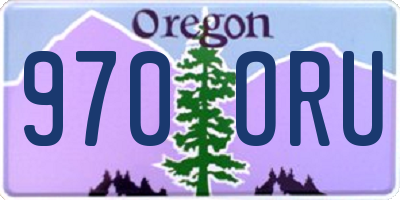 OR license plate 970ORU