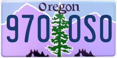 OR license plate 970OSO